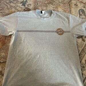 Santa Cruz Skateboards Gray Tee with Logo